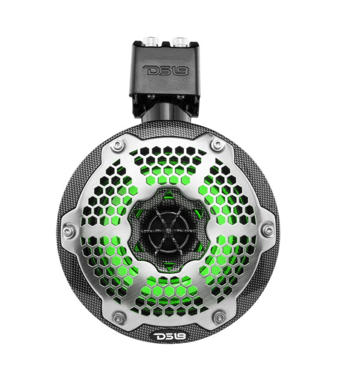 DS18 HYDRO CF-X6TPNEO 6.5" Marine Water Tower Neodymium Speaker with Built-in passive Radiator Bass Enhancer - Carbon Fiber