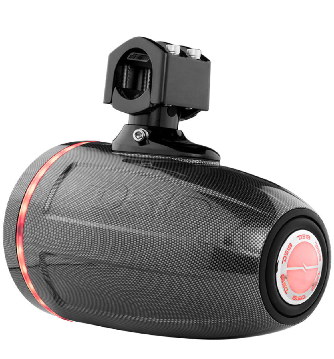 DS18 HYDRO CF-X6TPNEO 6.5" Marine Water Tower Neodymium Speaker with Built-in passive Radiator Bass Enhancer - Carbon Fiber