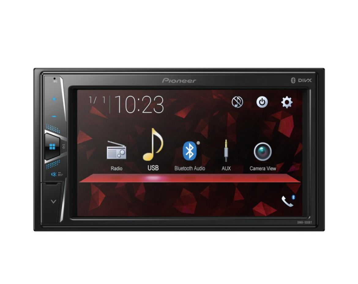 Pioneer DMH-100BT In-Dash Receiver with 6.2" Touchscreen and Bluetooth,Double DIN,Backup Camera Ready