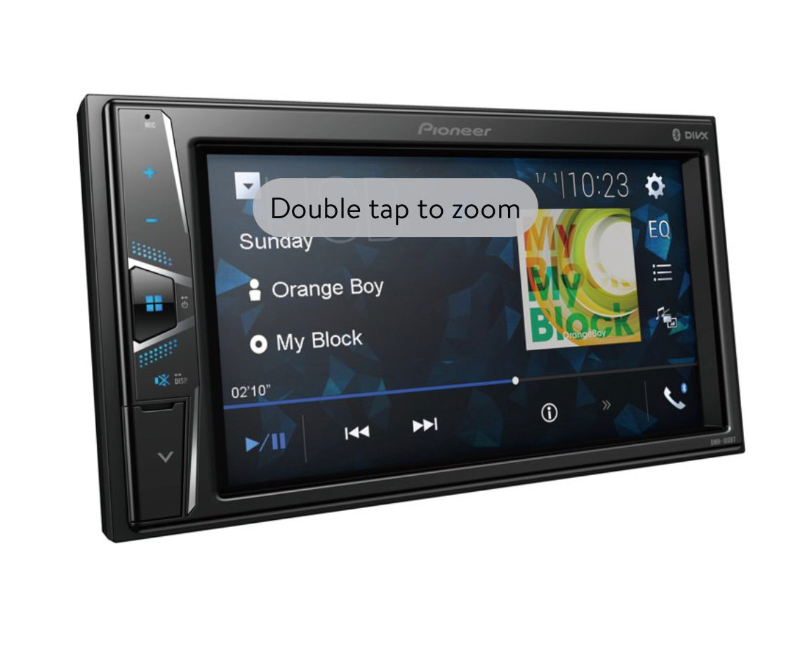 Pioneer DMH-100BT In-Dash Receiver with 6.2" Touchscreen and Bluetooth,Double DIN,Backup Camera Ready