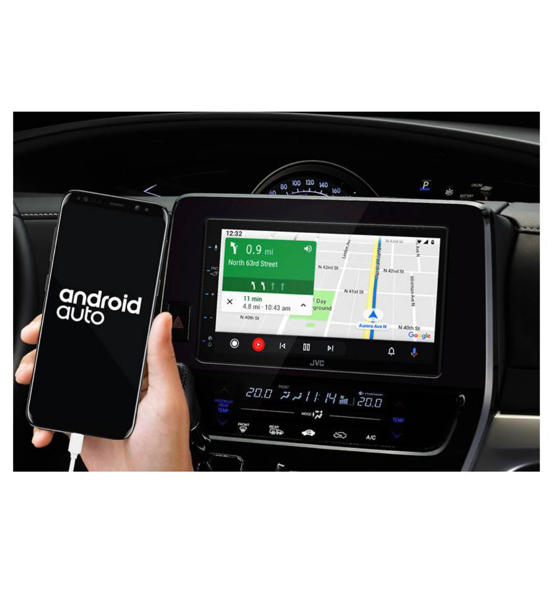 JVC KW-M56BT Apple CarPlay Android Auto 7" Digital multimedia receiver (does not play CDs)