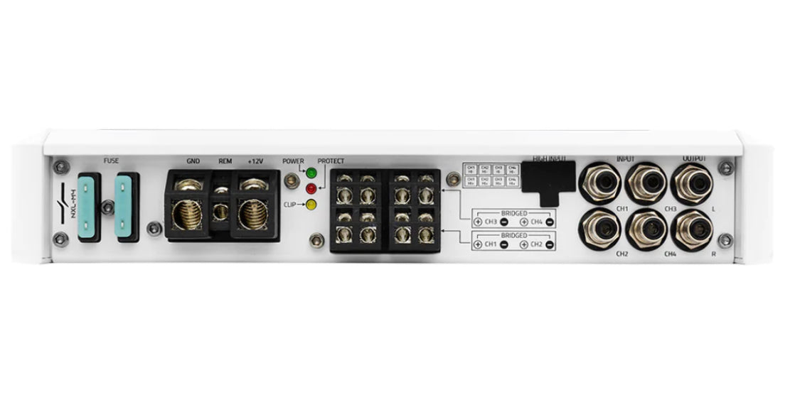 DS18 NXL-M4 - 4 Channel IPX5 Marine Amplifier, Goes Great with 4 - 6" Towers (DS18 NXL-PS6)