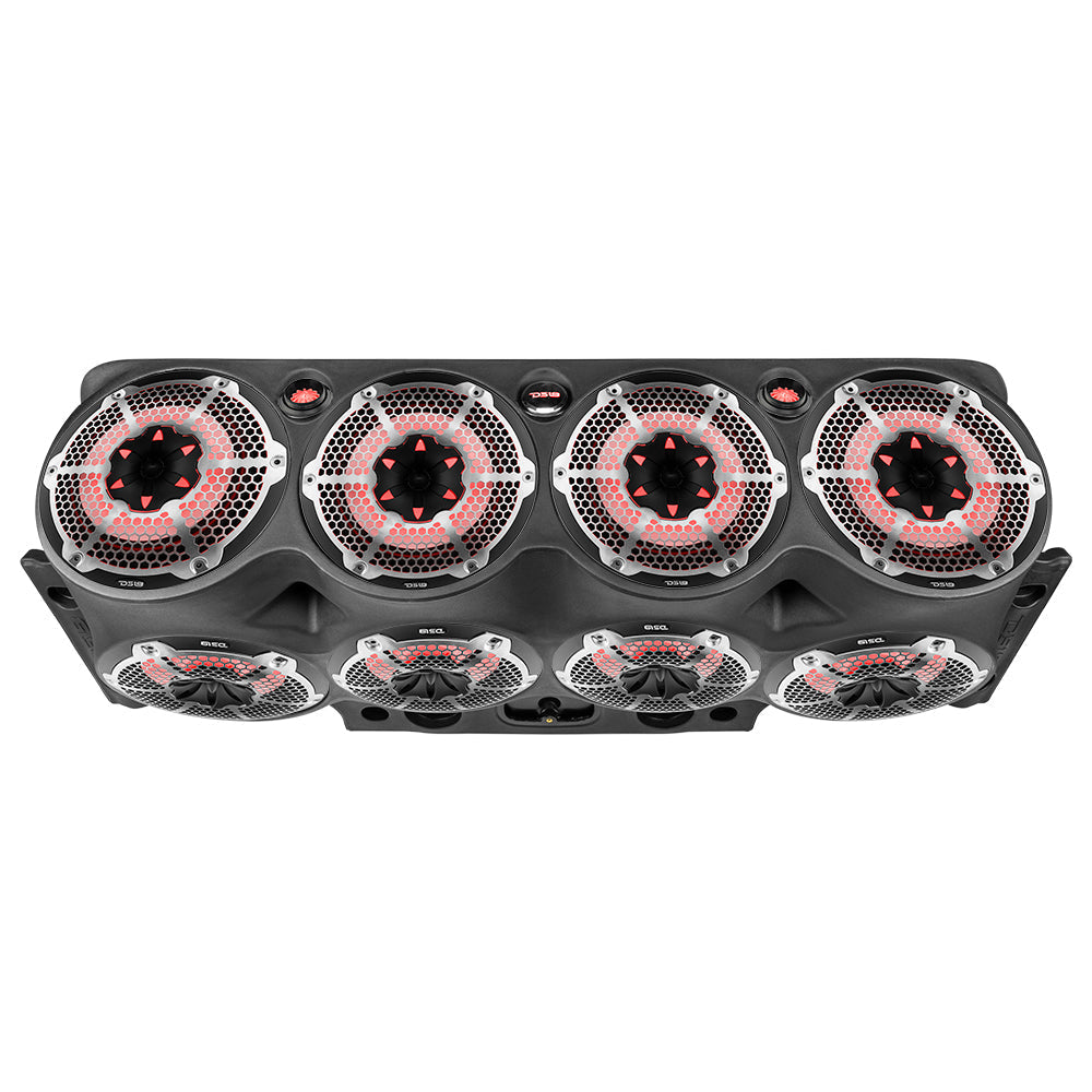 Jeep JK/JKU Overhead Bar System Fits 8 X 10" Speakers, 2 X 2.3" tweeters and 2 X 1 " Drivers -Black