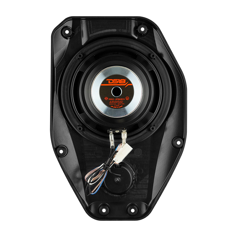 DS18 JL-SB6 Plug & Play Soundbar Enclosure Upgrade with 6.5" Neodymium Mid-Range and Tweeter For Jeep Wrangler JL / JLU | Gla