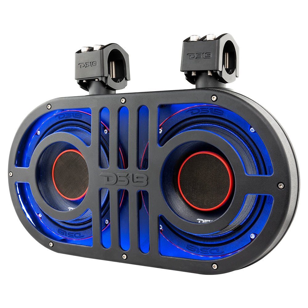 Dual 8" Marine and Powersports PRO Roll Cage Sound Bar System with Built in LED RGB Lights 500 Watts Rms ( 2 x PRO-HY8.4B Inc