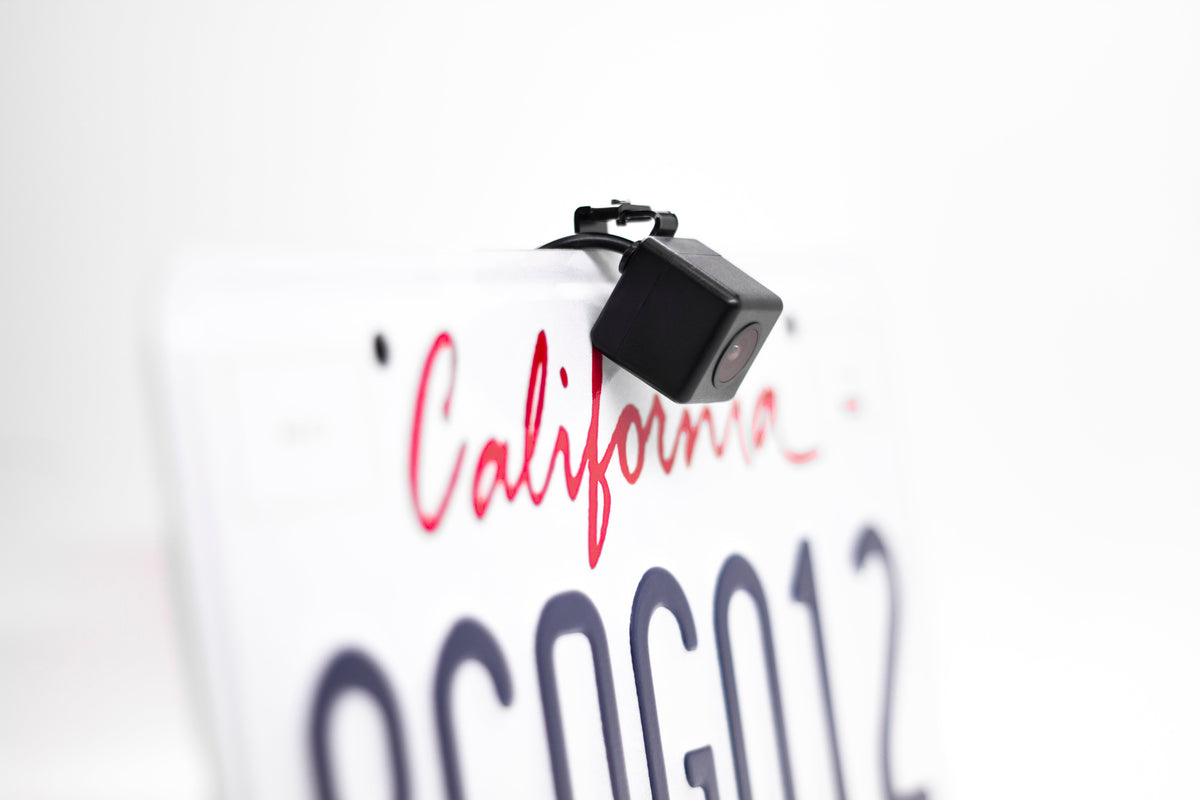 Master Tailgaters Small License Plate Frame Backup or Front Camera with IP68 Waterproof, and 170° Wide Angle Camera