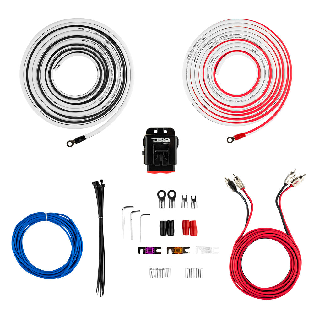 Marine Tinned OFC Amplifier Installation Kit 4-GA