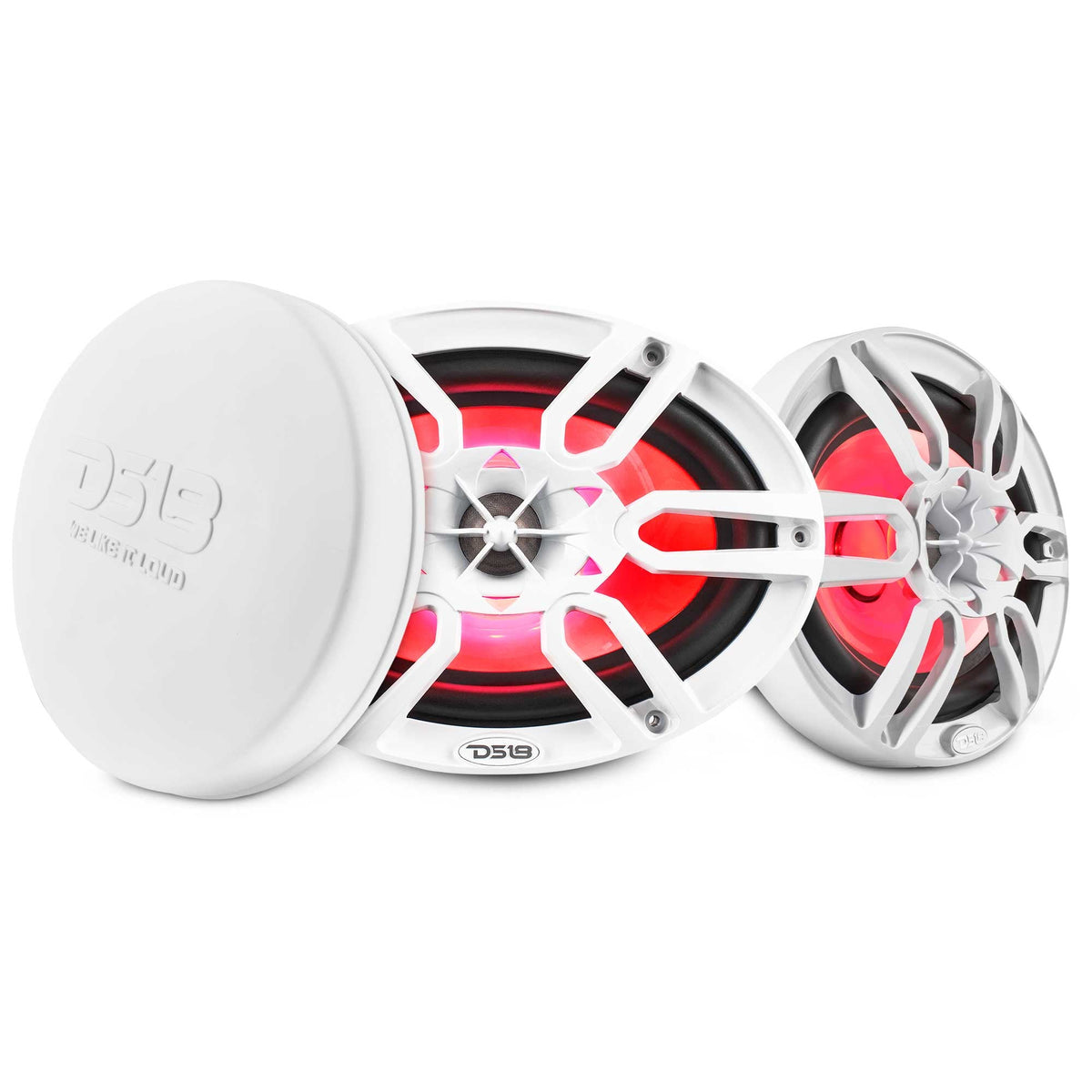 NXL 6x9" 2-Way Coaxial Marine Speaker With LED RGB Lights 125 Watts Rms 4-Ohm -Black