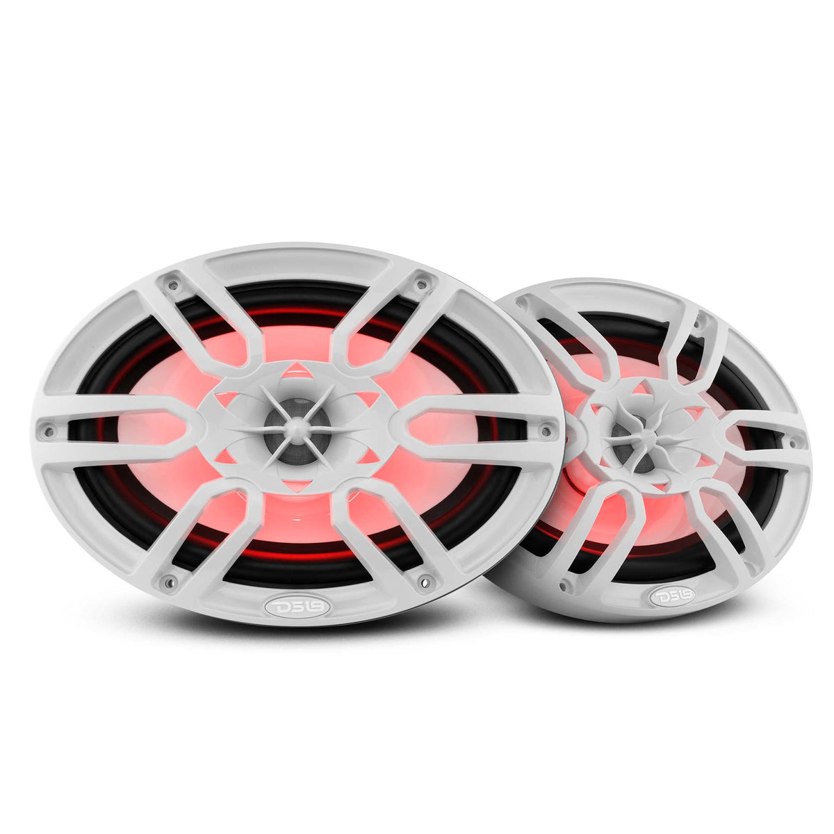 NXL 6x9" 2-Way Coaxial Marine Speaker With LED RGB Lights 125 Watts Rms 4-Ohm -Black