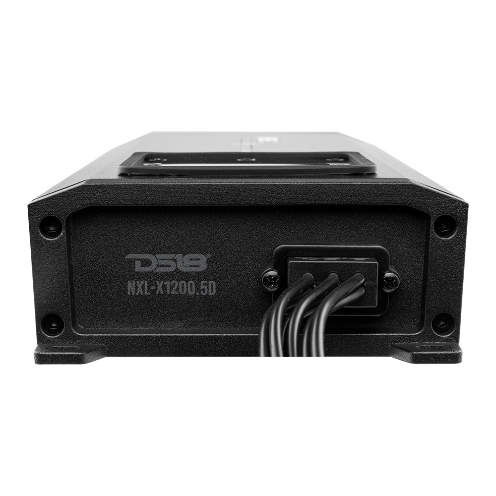 DS18 NXL-X1200.5D NXL 5-Channel Full-Range Class D IP67 Marine and Powersports Amplifier 4 x 150 @ 4-Ohm and 1 x 600 @ 2-Ohm