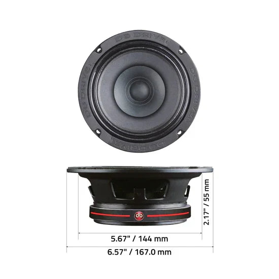 P2MB 6PR4 : 6.5" PRO Audio Midrange (4-Ohm)