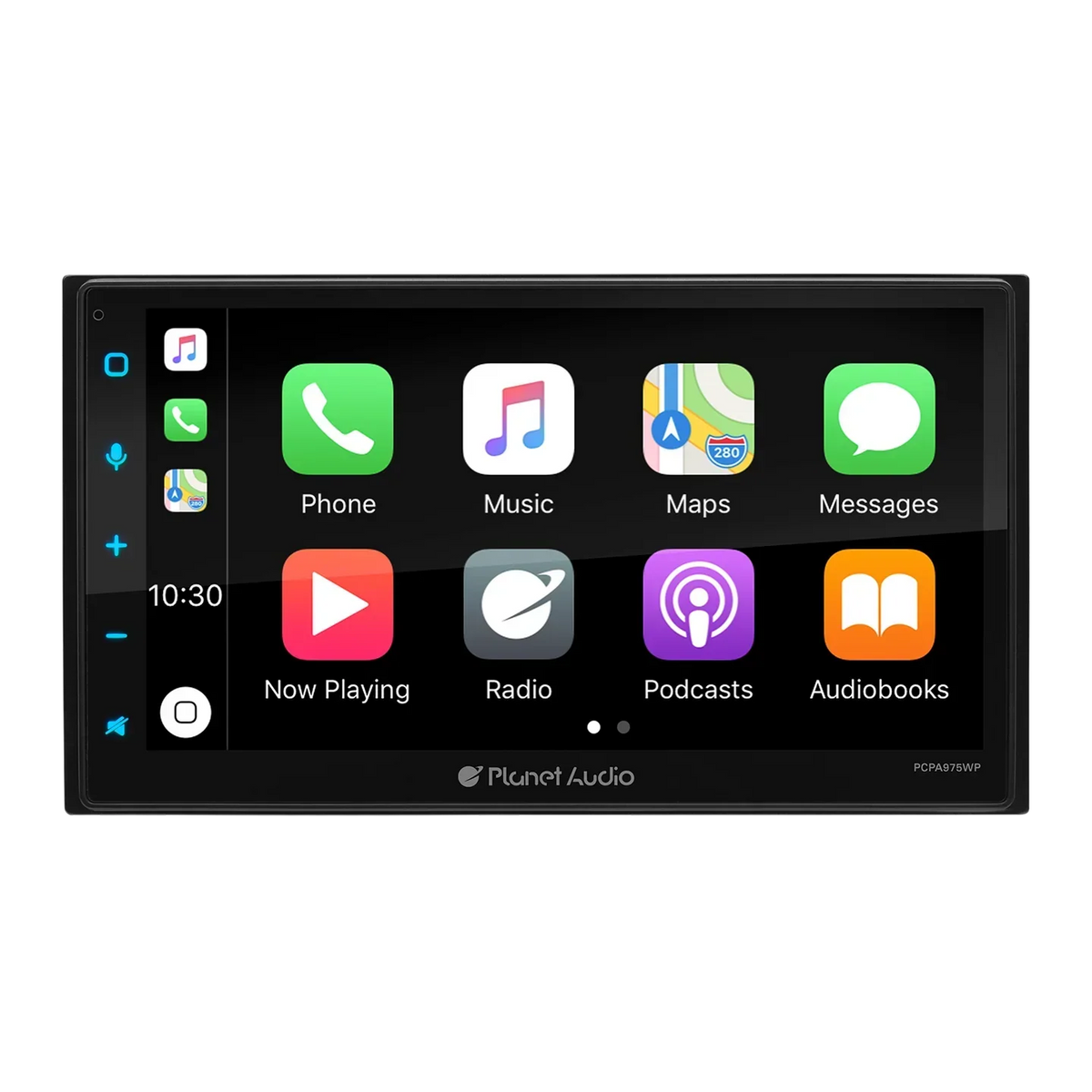 Planet Pro PCPA975WP Double-DIN, Wired Apple CarPlay & Android Auto, MECH-LESS Multimedia Player (no CD/DVD) 6.75" Touchscree