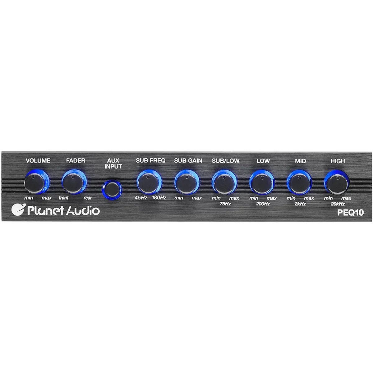 Planet Audio PEQ10 4 Band Pre-Amp Equalizer w/ Remote Subwoofer Level Control