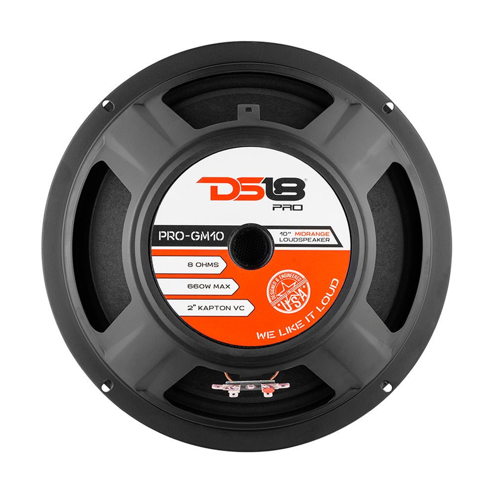 DS18 PRO-GM10 10" Mid-Range Loudspeaker 660 Watts 8-Ohm