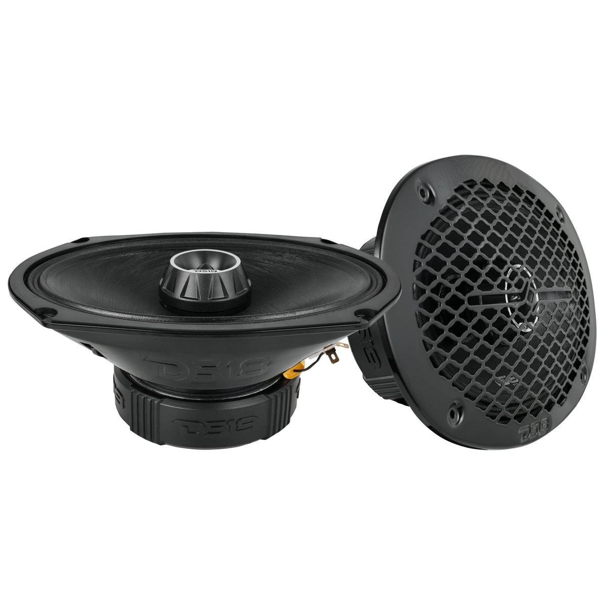 Pro Audio Hybrid Speaker Bundle: 6.5" & 6x9" Midrange Speakers with Built-In Compression Tweeters