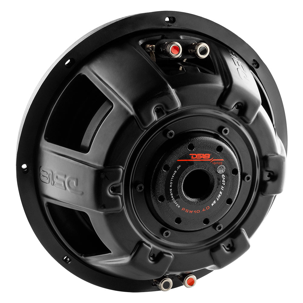 PS Shallow-Mount Water Resistant 10" Subwoofer 500 Watts Rms DVC 4-Ohm