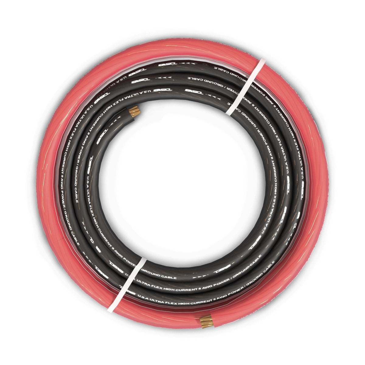 DS18 PW-8GA-5BK/20RD 8-GA Ultra Flex CCA Ground Power Cable 5 Ft Black and 20 Ft Red Kit
