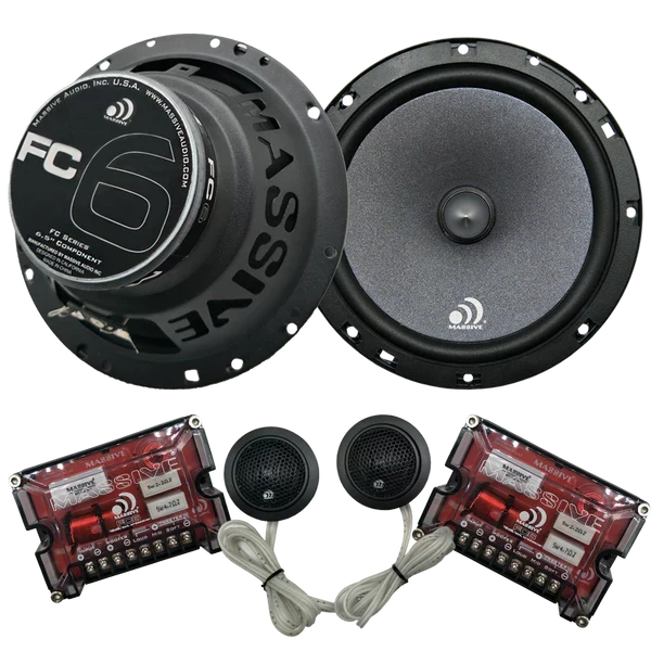 Massive audio FC6 - 6.5" 150 Watts RMS Component Kit Speakers (PAIR)