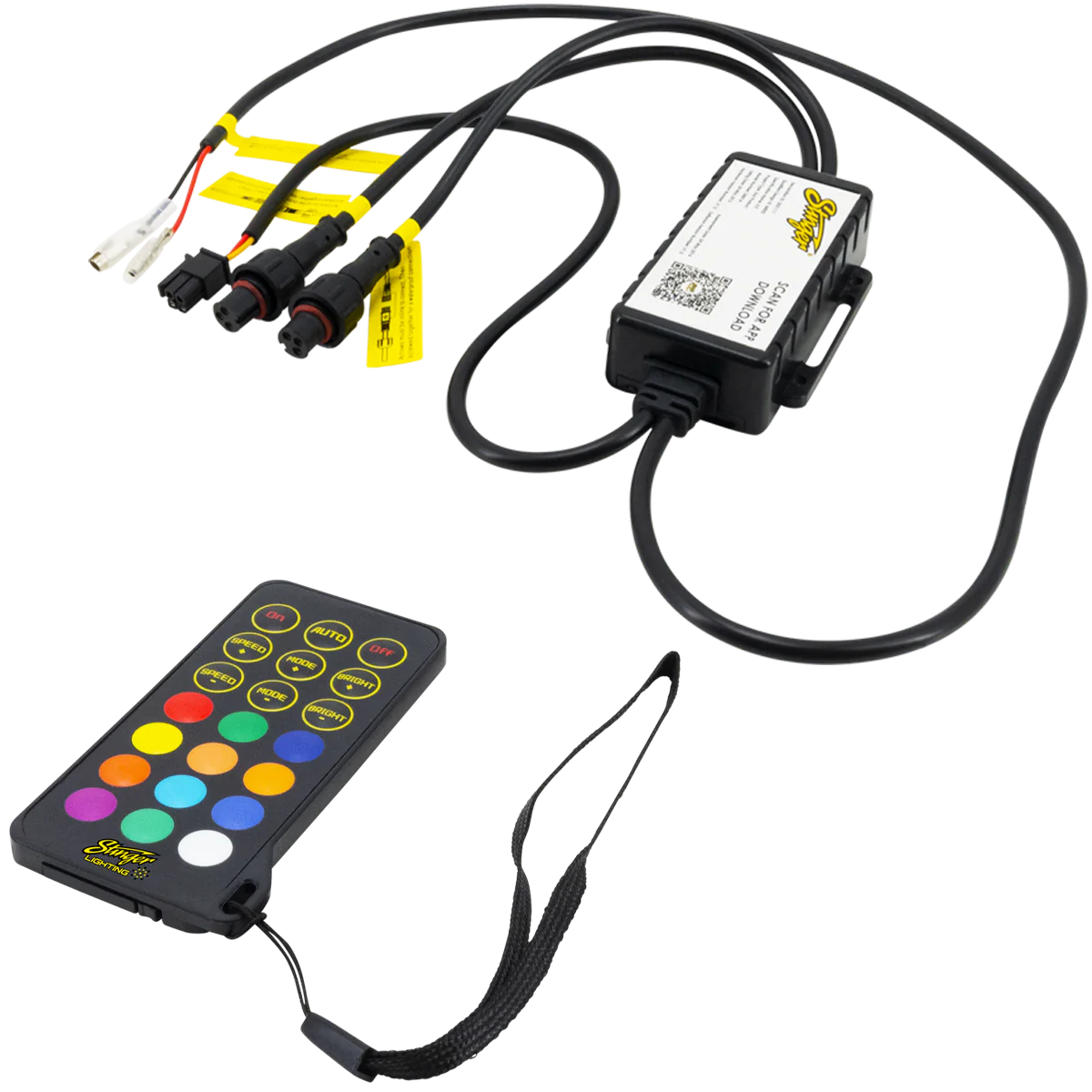 Stinger 12-Pc RGB Dynamic Rock Light Kit w/Bluetooth Remote & On/Off Switch - ENLIGHT10 App Compatible