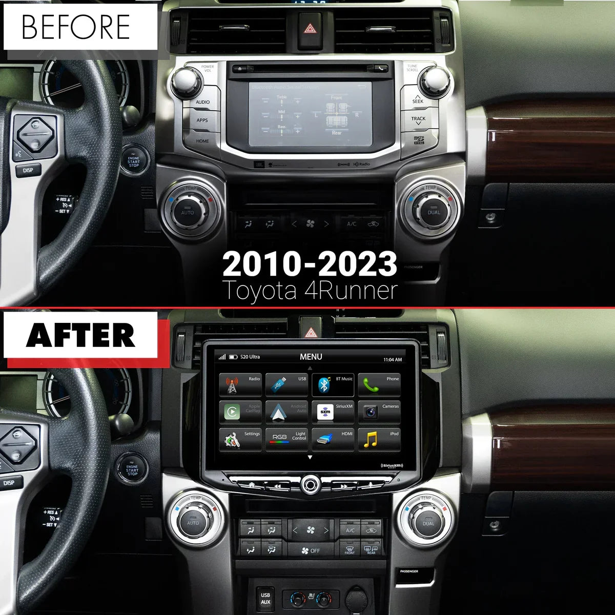 HEIGH10 Toyota 4Runner (2010-2024) 10" Plug-and-Play Radio Kit