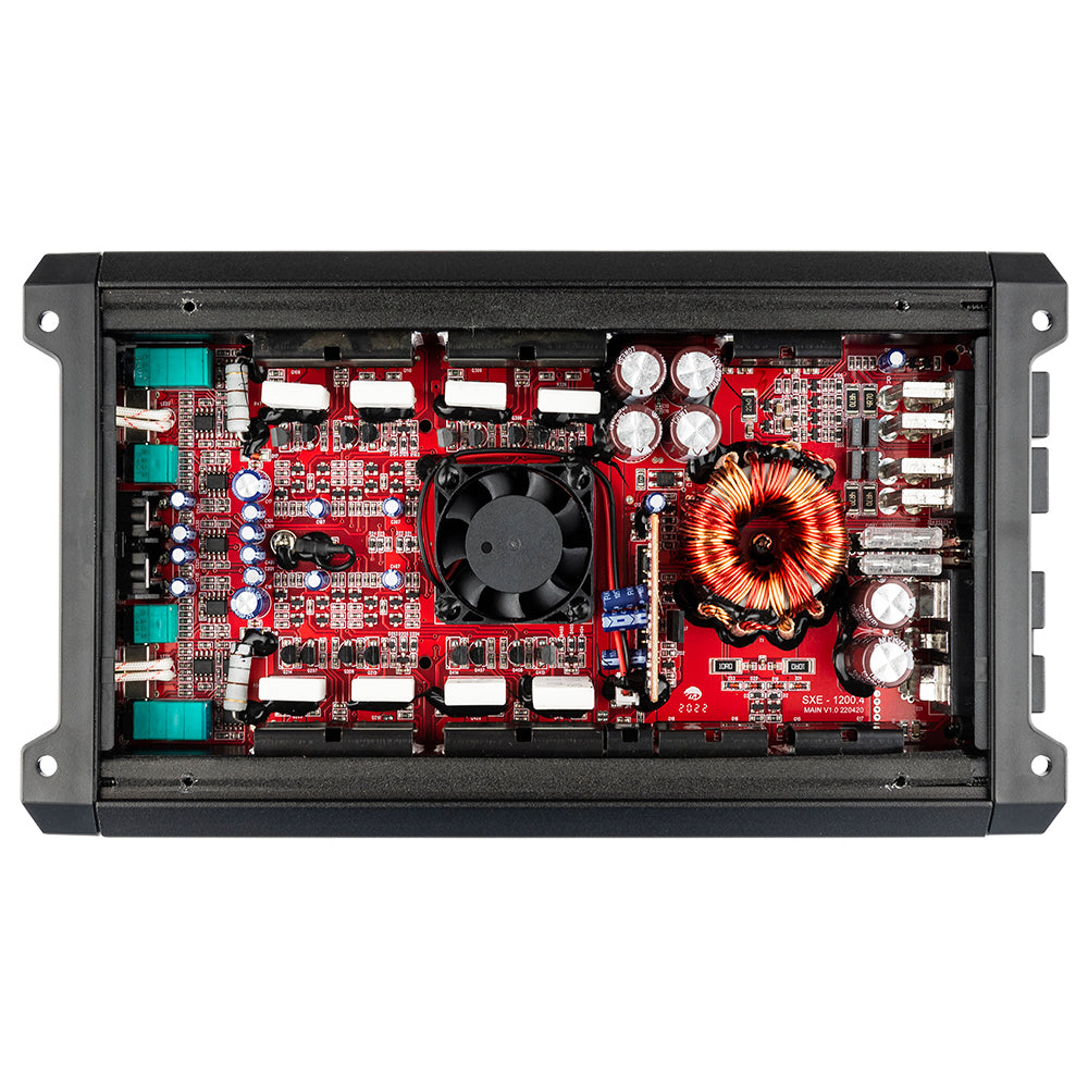 SXE Class A/B 4-Channel Full-Range Car Amplifier 4 x 60 RMS @4 Ohm 1200 Watts