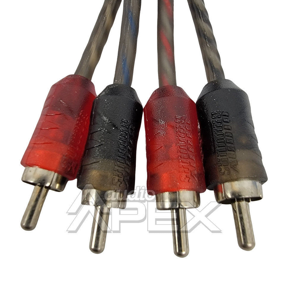 Sundown Audio 12 ft. 4 Channel Budget RCA Interconnect Cables (SB Series)