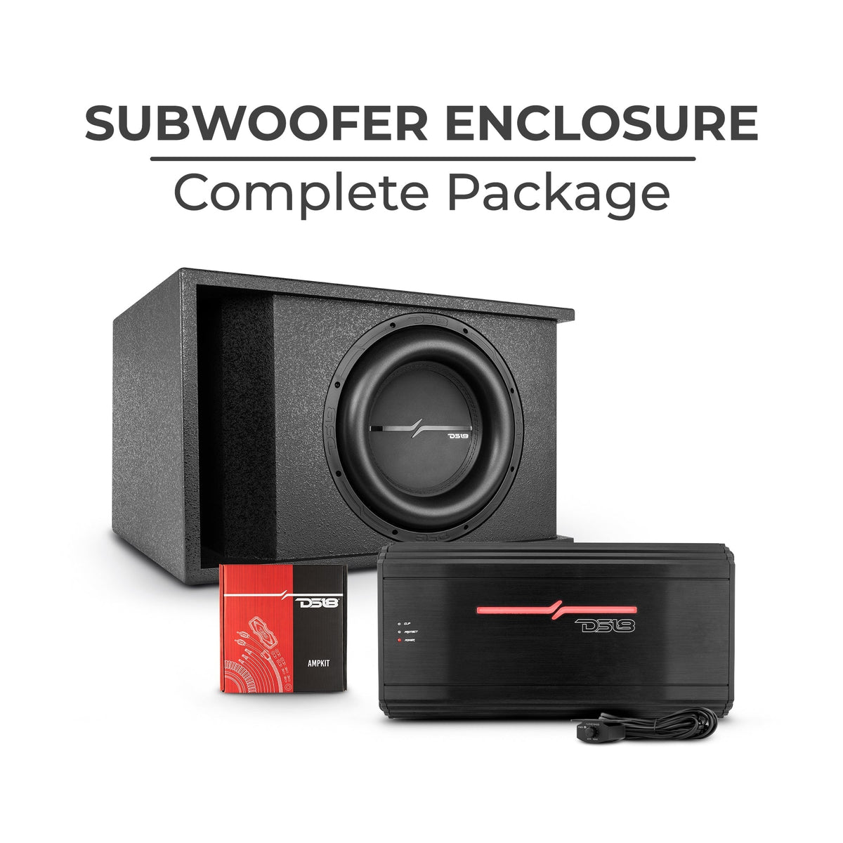 DS18 1 x 12" Subwoofer Enclosure Complete Package