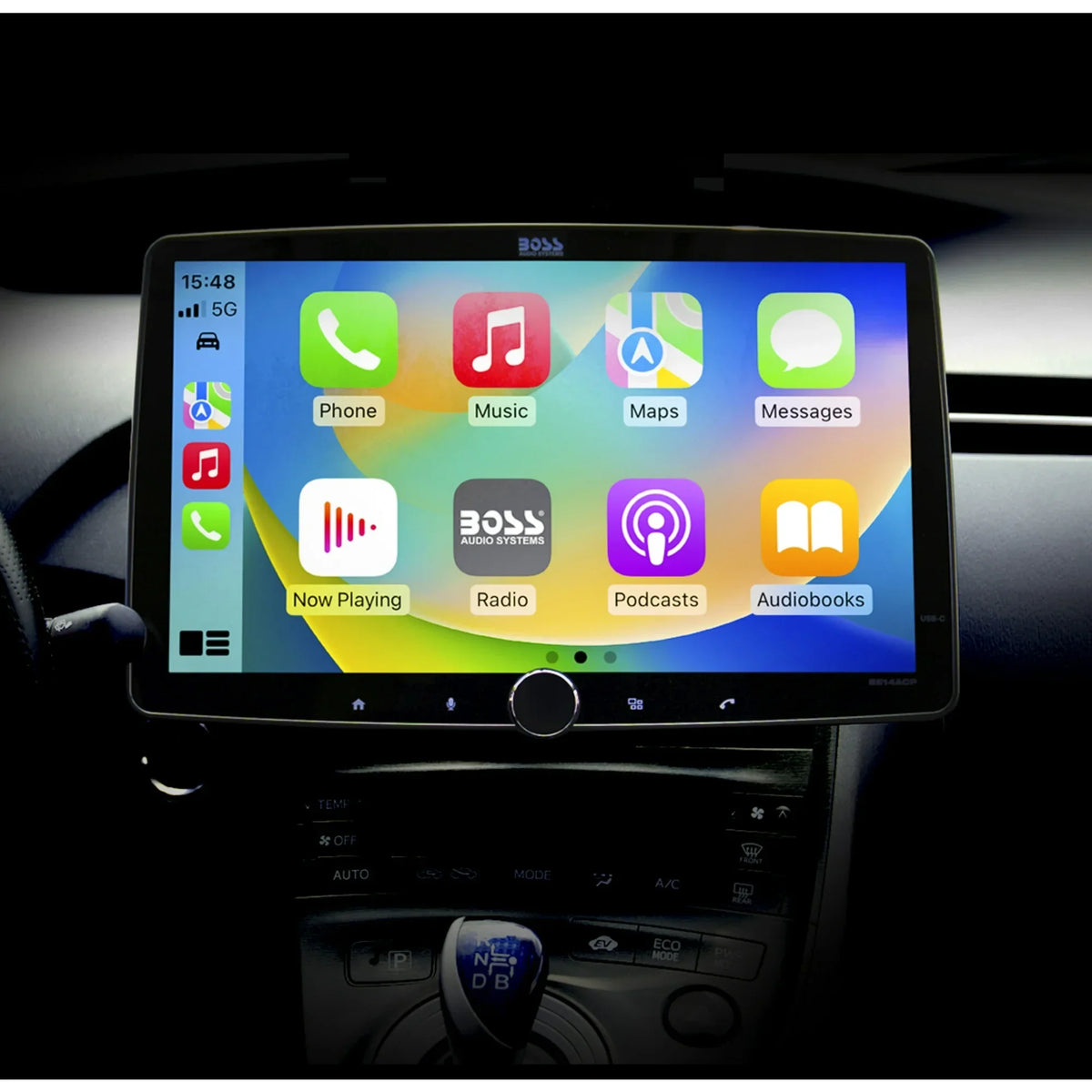 BOSS Audio Systems BCPA14 Car Stereo - Apple CarPlay, Android Auto, Single Din, 14 Inch Capacitive Touchscreen, Bluetooth, No
