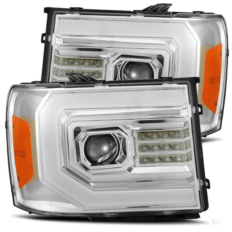 AlphaRex 07-13 GMC Sierra PRO-Series Halogen Projector Headlights Chrome