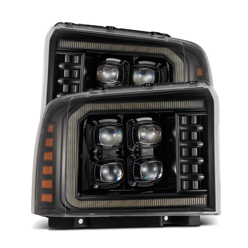 AlphaRex 05-07 Ford Super Duty/Excursion NOVA-Series LED Projector Headlights Alpha-Black