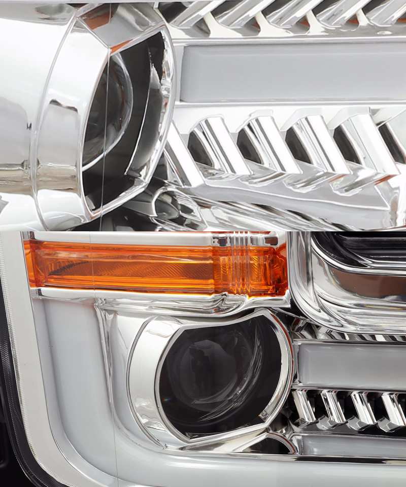 AlphaRex 15-17 Ford F150 PRO-Series Halogen Projector Headlights Chrome