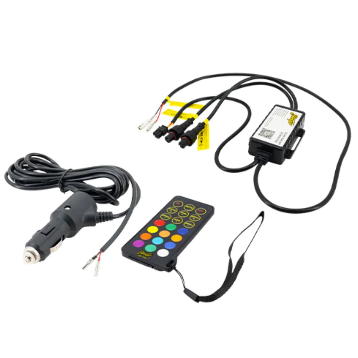 Stinger 4ft Dynamic LED Whip Light & 8pc RGB Dynamic Rock Light Kit Bundle - ENLIGHT10 App Compatible
