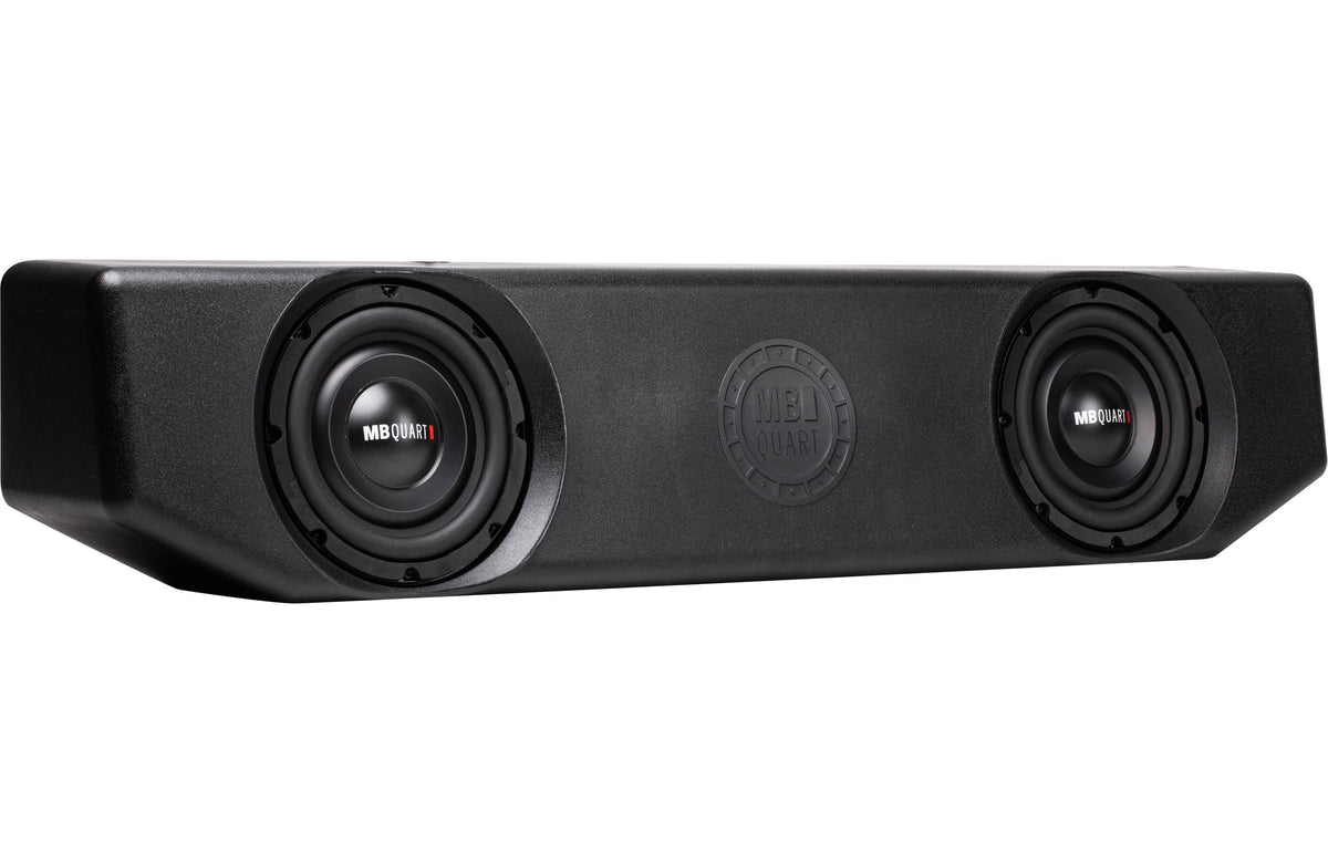 MB Quart MBQJT-SUBA-1 Custom underseat enclosure with two 8" subs and amplifier — fits select Jeep Gladiator vehicles