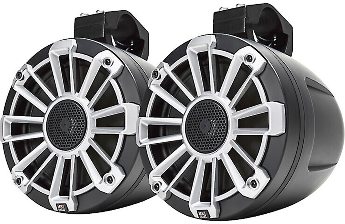 MB Quart NPT1-116 Nautic Series 6-1/2" marine/off-road tower speakers with 3 sets of speaker grilles