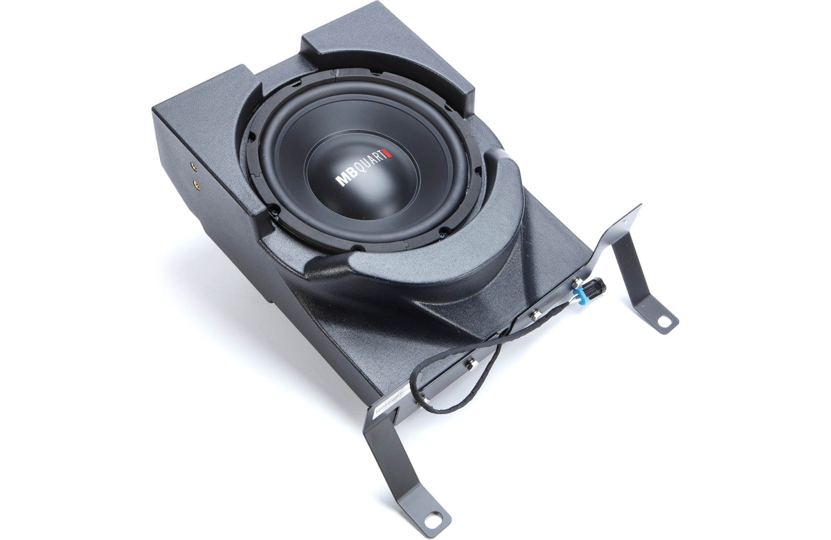 MB Quart MBQX-STG5-1 Stage 5 audio system with receiver, four 6-1/2" speakers, 4-channel amp, 10" subwoofer, and mono amp — f