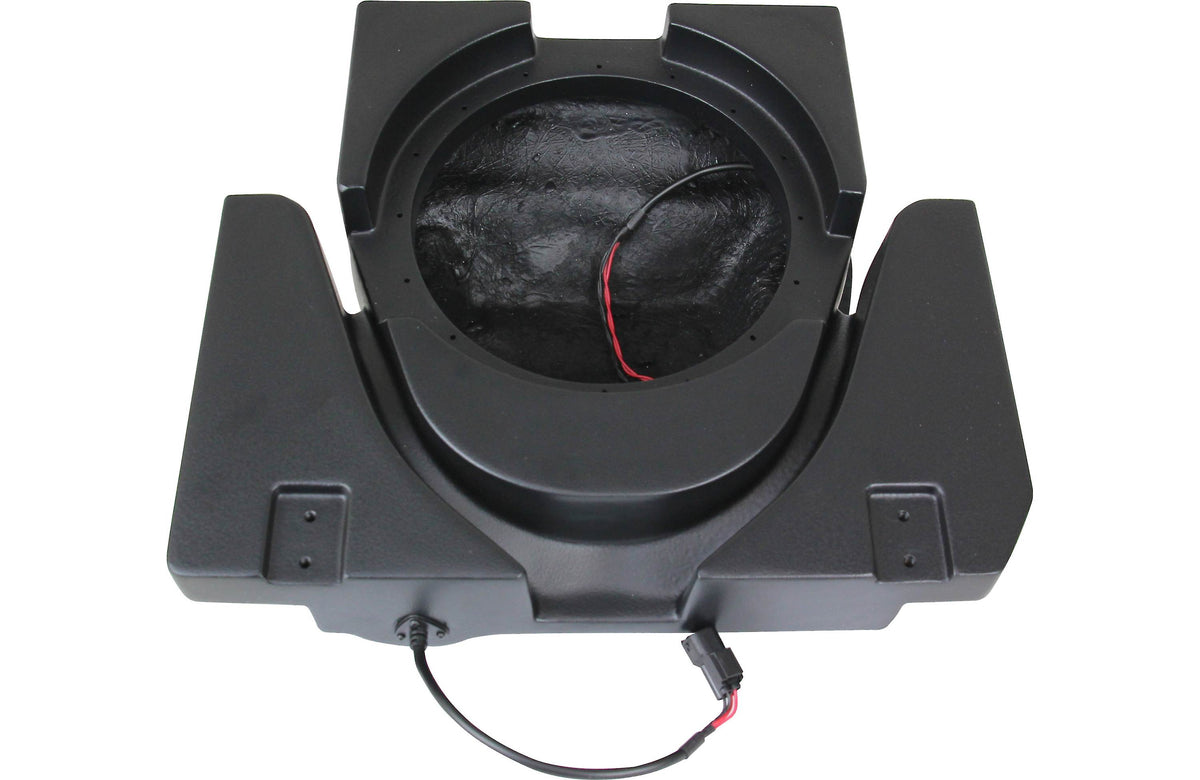 SSV Works 170-X3-USL10U Custom-fit unloaded 10" subwoofer enclosure — fits under seats in the Can-Am Maverick X3 (low seats)