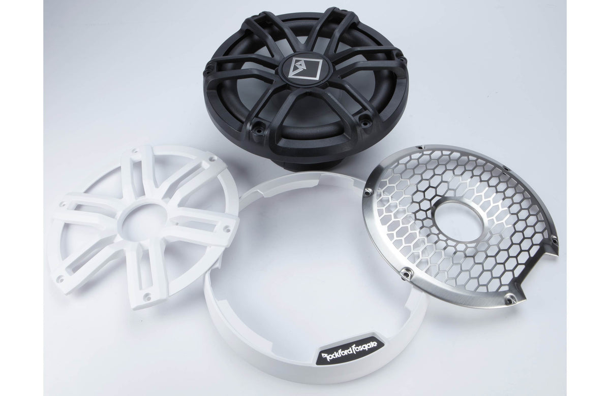 Rockford Fosgate M2D2-10l M2 Series 10" marine subwoofer with dual 2-ohm voice coils and RGB LED lighting (White)