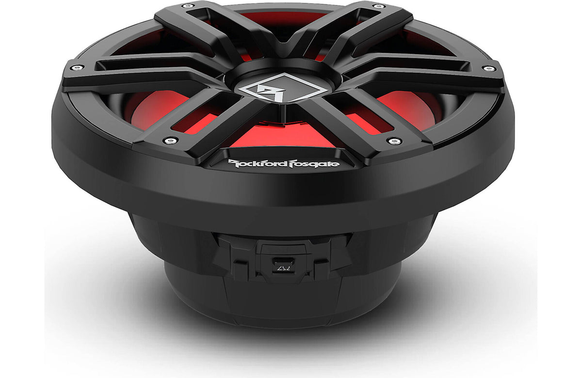 Rockford Fosgate M2D4-12SB M2 Series 12" marine subwoofer with dual 4-ohm voice coils and RGB LED lighting — for sealed enclo
