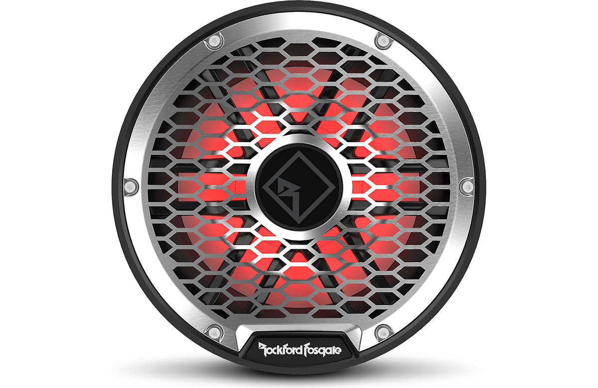Rockford Fosgate M2D4-10IB M2 Series 10" marine subwoofer with dual 4-ohm voice coils and RGB LED lighting (Black)