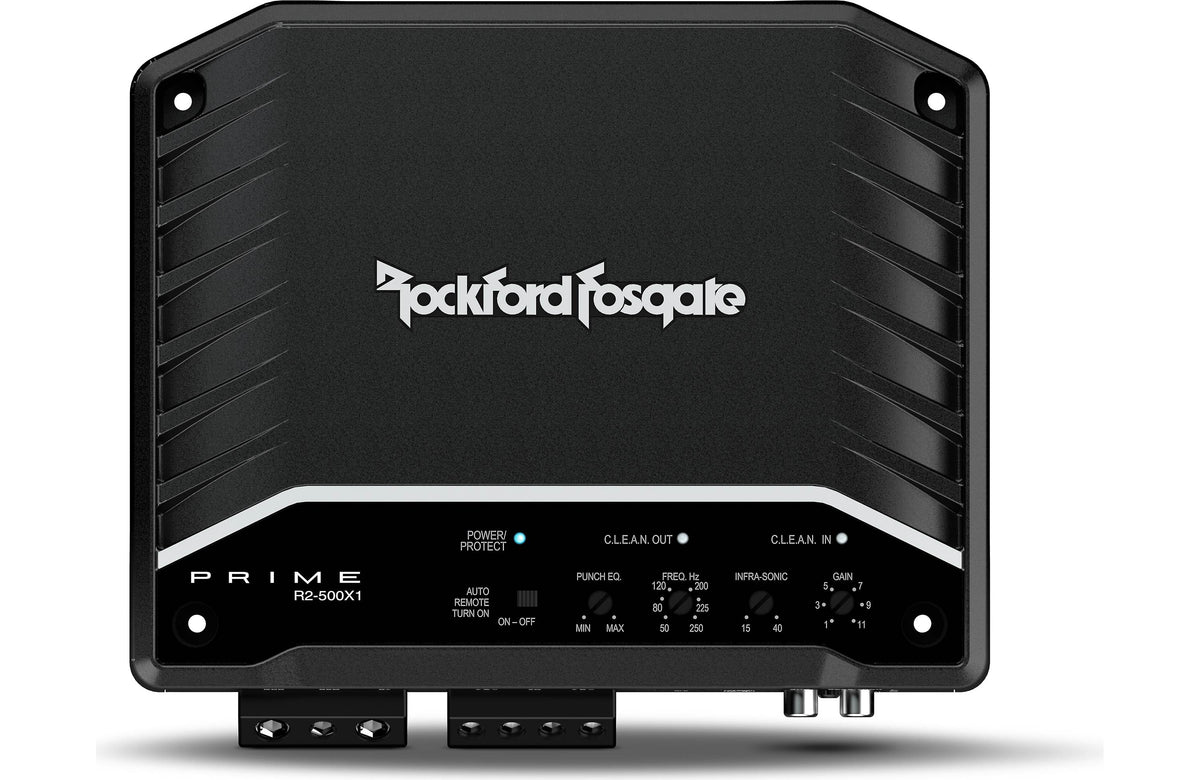 Rockford Fosgate R2-500X1 Prime Series mono subwoofer amplifier — 500 watts RMS x 1 at 2 ohms