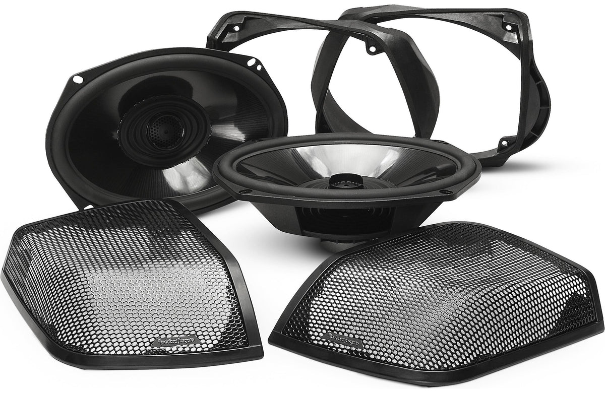 Rockford Fosgate TMS69BL14 Power Series 6"x9" full-range speaker kit for select 2014-up Harley-Davidson motorcycles