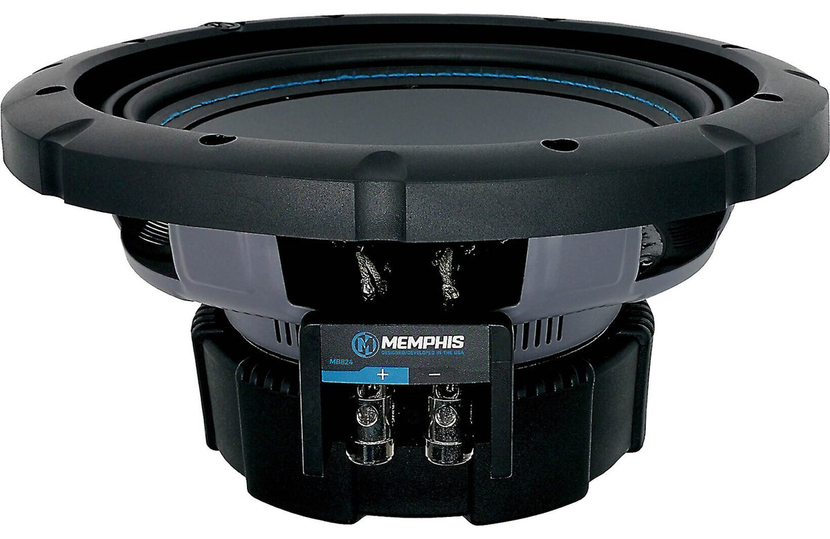 Memphis Audio MB824 8" component subwoofer with selectable 2- or 4-ohm impedance