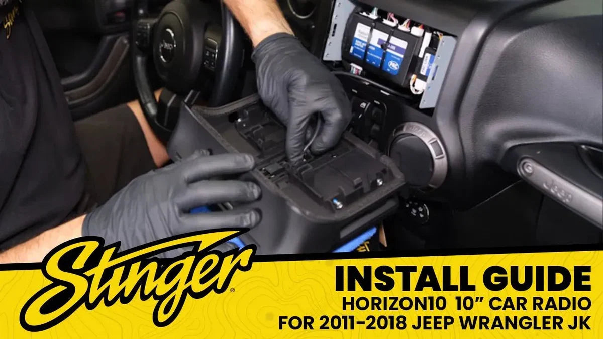 HORIZON10 Jeep Wrangler JK (2011-2018) 10" Radio Fully Integrated Kit with Backup Camera & Spare Tire Mount