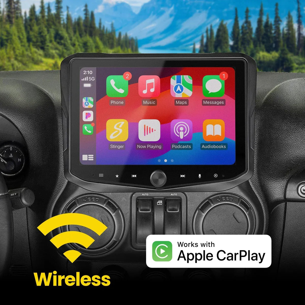 HORIZON10 Jeep Wrangler JK (2011-2018) 10" Radio Fully Integrated Kit with Backup Camera & Spare Tire Mount