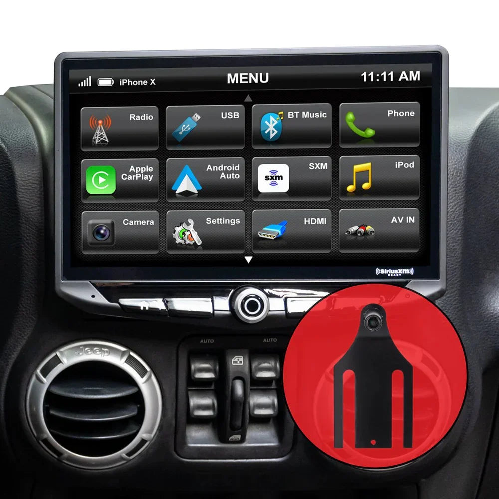 HEIGH10 Jeep Wrangler JK (2007-2010) 10" Radio Kit with Spare Tire Backup Camera