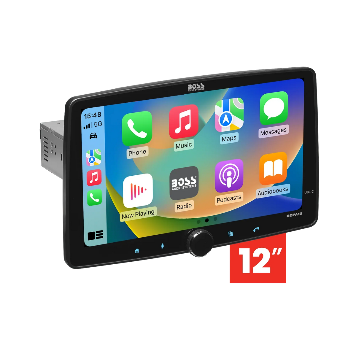 Boss BCPA10 12" Apple Carplay and Android Auto Digital multimedia receiver