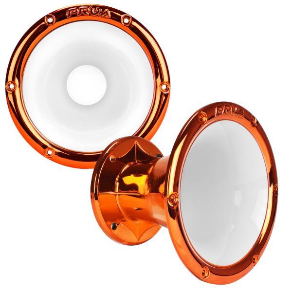 2x PRV Audio WGP14-50 ORANGE WHITE CR 2" Exit Waveguide 2inch Driver 4 Bolt Horn