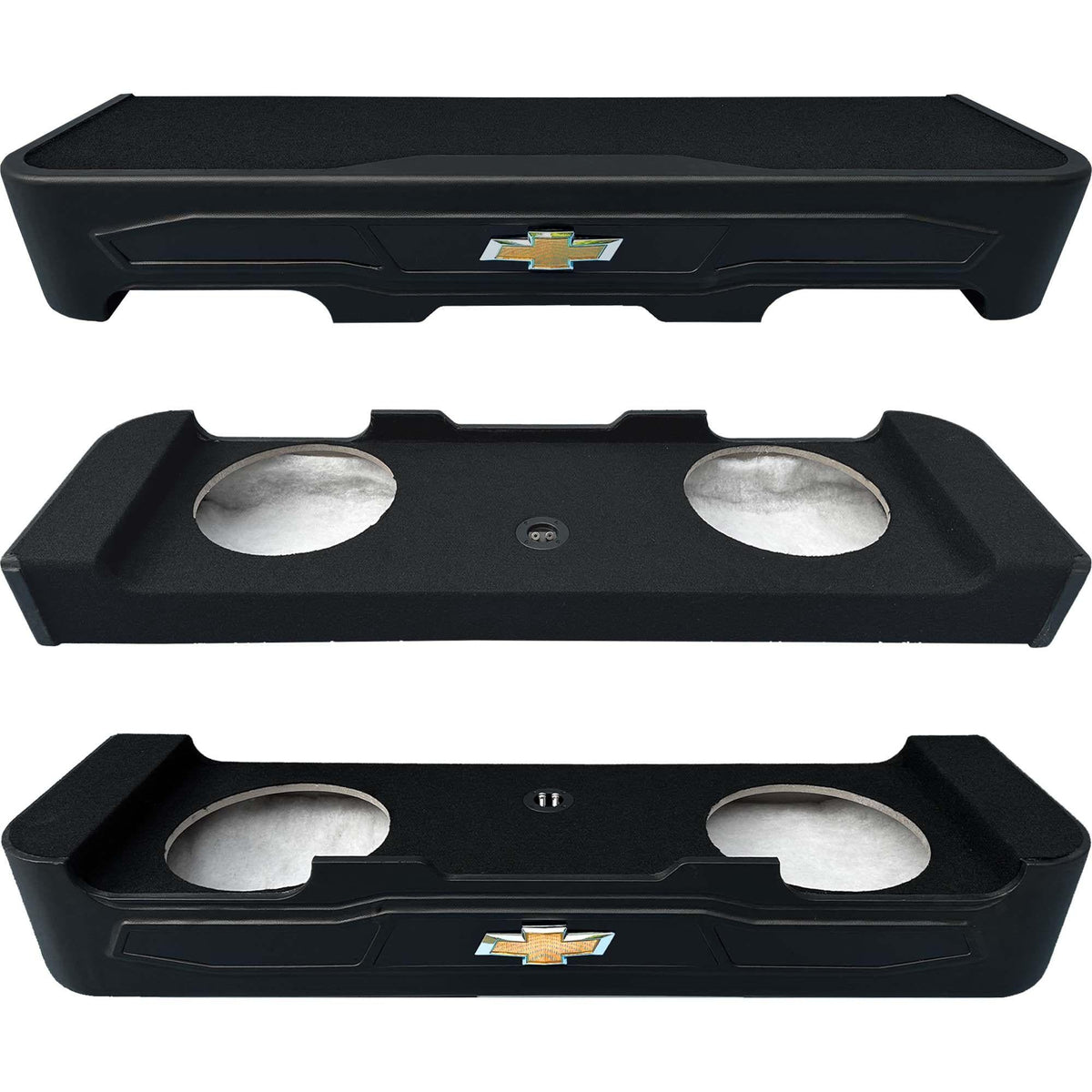 Q-Luxe Dual 10″ Sealed Custom Enclosure for Chevy 07-18 Crew Cab