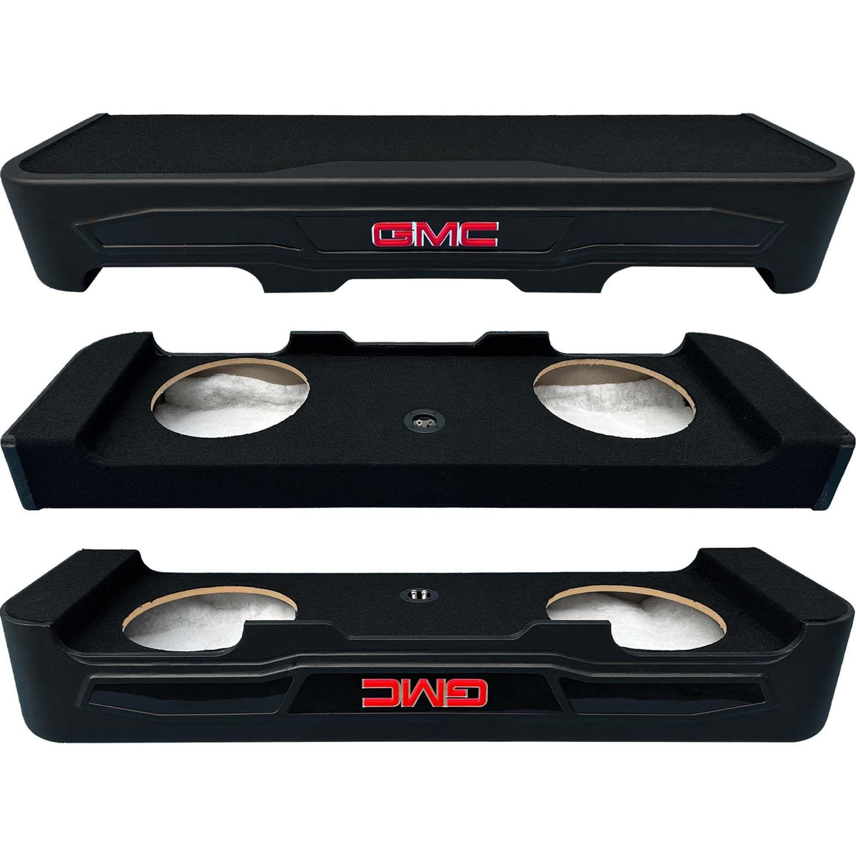 Q-Luxe Dual 10″ Sealed Custom Enclosure for GMC 07-18 Crew Cab