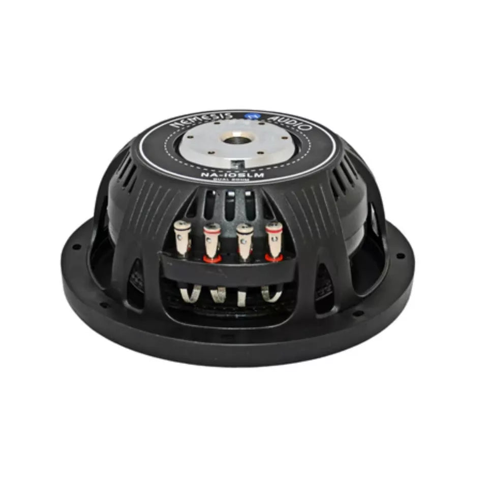Nemesis Audio NA-10SLM V.2 D4 10" 1000W Peak Dual 4-Ohm Voice Coil Car Subwoofer